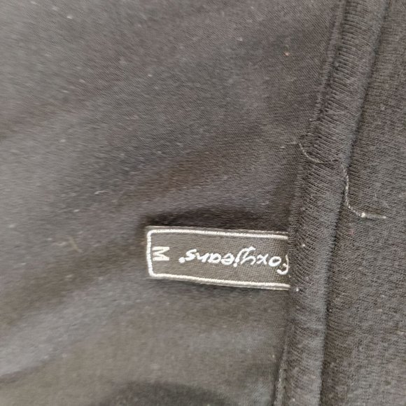 Foxy Jeans Women's Full Zip Jacket Size Medium Black Long Sleeve Mock Neck - Picture 2 of 3